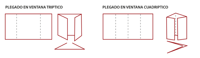 plegado en ventana folletos